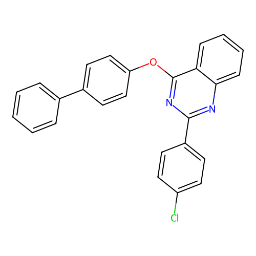 4-(Biphenyl-4-yloxy)-2-(4-chlorophenyl)quinazoline structure