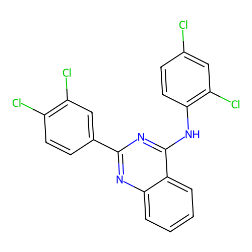 N-(2,4-dichlorophenyl)-2-(3,4-dichlorophenyl)quinazolin-4-amine structure