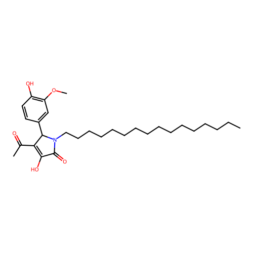 3-acetyl-1-hexadecyl-4-hydroxy-2-(4-hydroxy-3-methoxyphenyl)-2H-pyrrol-5-one structure