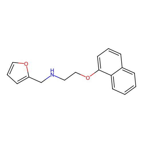 N-(furan-2-ylmethyl)-2-(naphthalen-1-yloxy)ethanamine structure