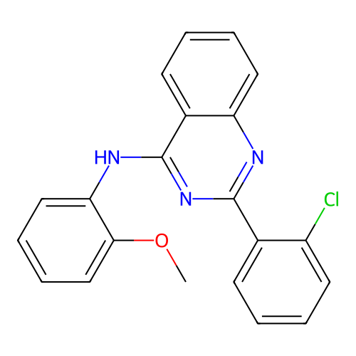 2-(2-chlorophenyl)-N-(2-methoxyphenyl)quinazolin-4-amine structure