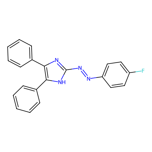 2-[(E)-(4-fluorophenyl)diazenyl]-4,5-diphenyl-1H-imidazole structure