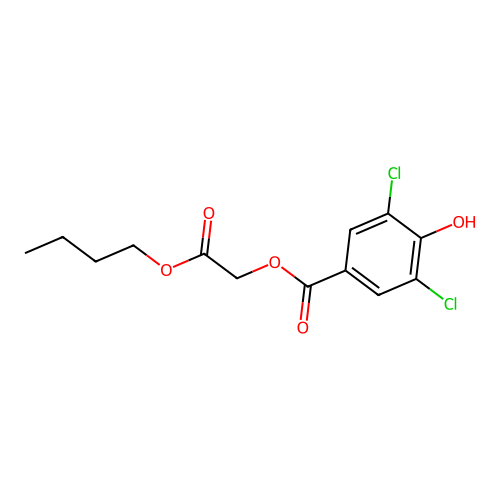 2-Butoxy-2-oxoethyl 3,5-dichloro-4-hydroxybenzoate structure