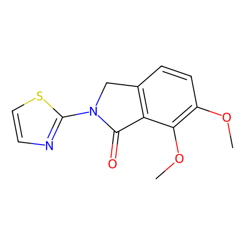 6,7-dimethoxy-2-(2-thiazolyl)-3H-isoindol-1-one structure
