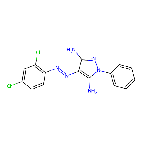 4-(2,4-Dichloro-phenylazo)-1-phenyl-1H-pyrazole-3,5-diamine structure