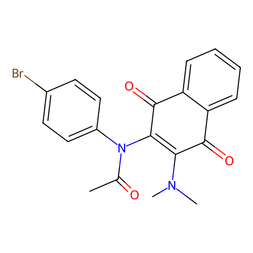 N-(4-Bromophenyl)-N-(3-dimethylamino-1,4-dioxo-naphthalen-2-yl)-acetamide structure