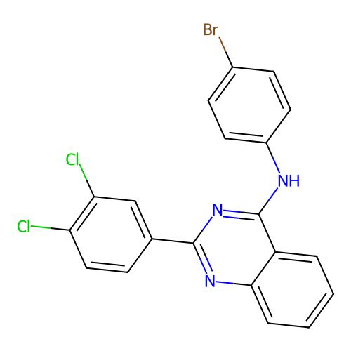 N-(4-bromophenyl)-2-(3,4-dichlorophenyl)quinazolin-4-amine structure