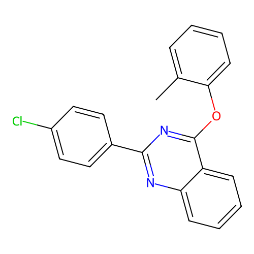 2-(4-Chlorophenyl)-4-(2-methylphenoxy)quinazoline structure