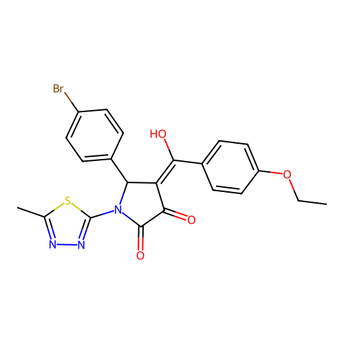 5-(4-Bromophenyl)-4-(4-ethoxybenzoyl)-3-hydroxy-1-(5-methyl-1,3,4-thiadiazol-2-yl)-1H-pyrrol-2(5H)-one structure