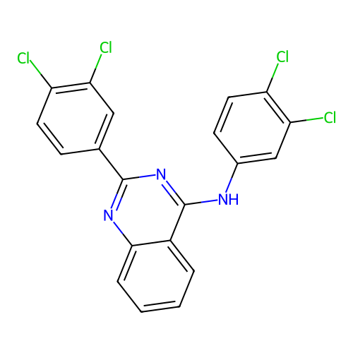 N,2-bis(3,4-dichlorophenyl)quinazolin-4-amine structure