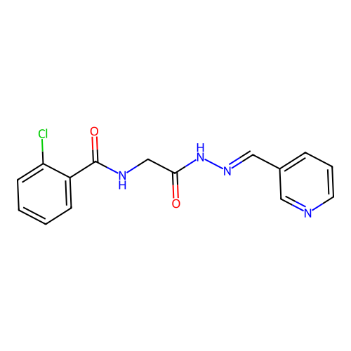 2-Chloro-N-(2-oxo-2-(2-(3-pyridinylmethylene)hydrazino)ethyl)benzamide structure