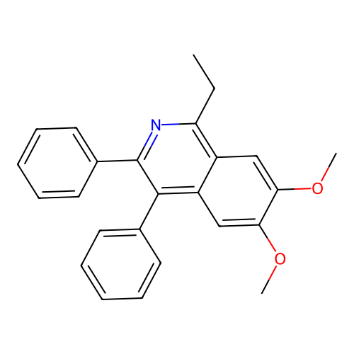 1-Ethyl-6,7-dimethoxy-3,4-diphenylisoquinoline structure
