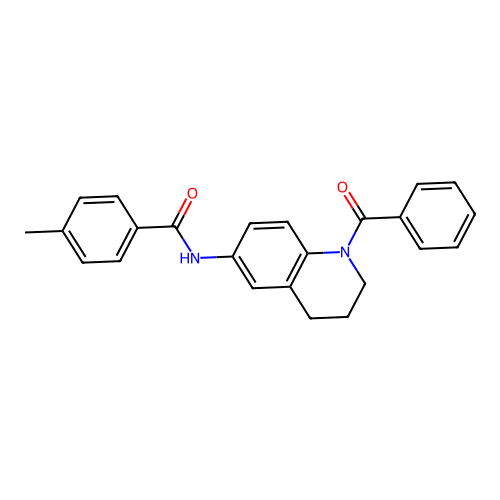 N-(1-benzoyl-1,2,3,4-tetrahydroquinolin-6-yl)-4-methylbenzamide structure