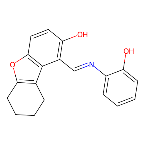 (1Z)-1-[(2-hydroxyanilino)methylidene]-6,7,8,9-tetrahydrodibenzofuran-2-one structure