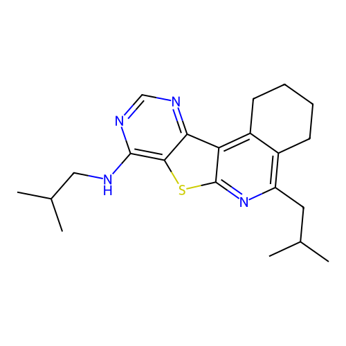 N,5-diisobutyl-1,2,3,4-tetrahydropyrimido[4',5':4,5]thieno[2,3-c]isoquinolin-8-amine structure