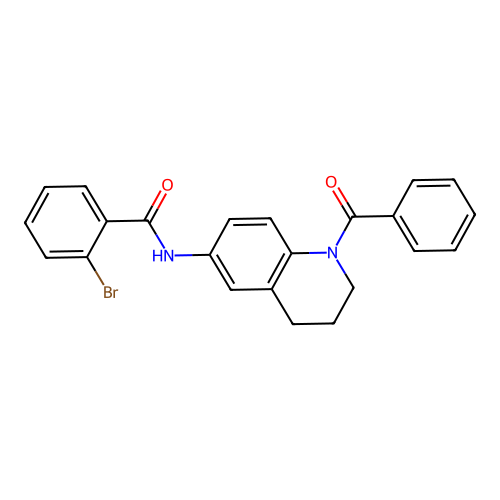N-(1-benzoyl-1,2,3,4-tetrahydroquinolin-6-yl)-2-bromobenzamide structure