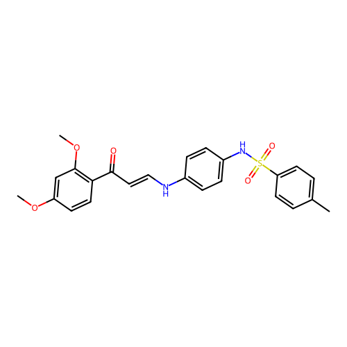N-[4-[[3-(2,4-dimethoxyphenyl)-3-oxoprop-1-enyl]amino]phenyl]-4-methylbenzenesulfonamide structure