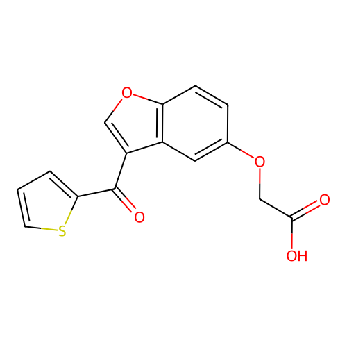 {[3-(Thiophen-2-ylcarbonyl)-1-benzofuran-5-yl]oxy}acetic acid structure