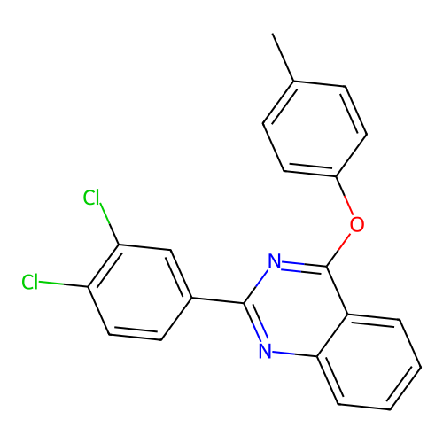 2-(3,4-Dichlorophenyl)-4-(4-methylphenoxy)quinazoline structure