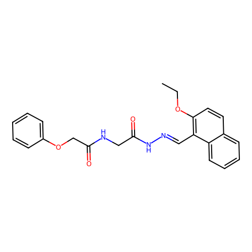 (E)-N-(2-(2-((2-ethoxynaphthalen-1-yl)methylene)hydrazinyl)-2-oxoethyl)-2-phenoxyacetamide structure