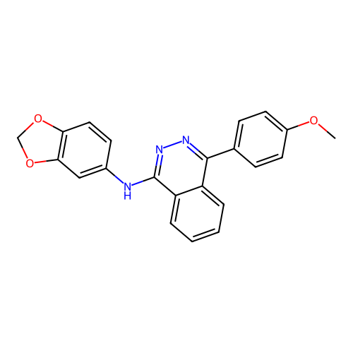 N-(1,3-benzodioxol-5-yl)-4-(4-methoxyphenyl)phthalazin-1-amine structure