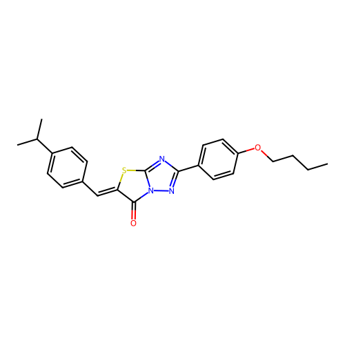 (5Z)-2-(4-butoxyphenyl)-5-[(4-propan-2-ylphenyl)methylidene]-[1,3]thiazolo[3,2-b][1,2,4]triazol-6-one structure