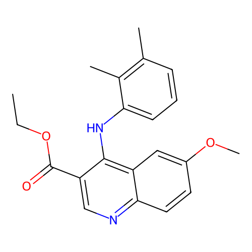 Ethyl 4-[(2,3-dimethylphenyl)amino]-6-methoxyquinoline-3-carboxylate structure
