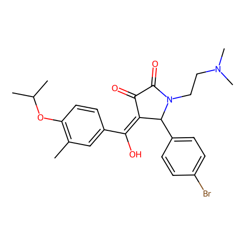 5-(4-Bromophenyl)-1-(2-(dimethylamino)ethyl)-3-hydroxy-4-(4-isopropoxy-3-methylbenzoyl)-1H-pyrrol-2(5H)-one structure