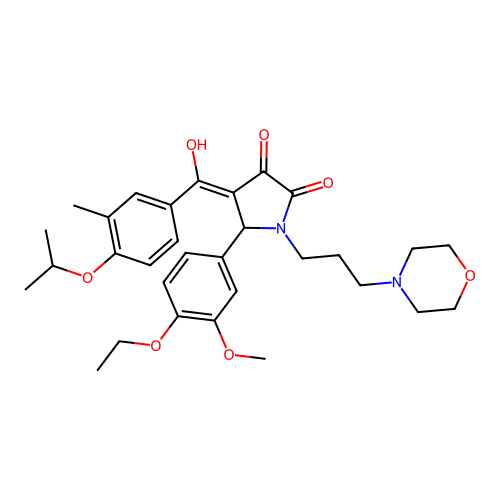 5-(4-ethoxy-3-methoxyphenyl)-3-hydroxy-4-(4-isopropoxy-3-methylbenzoyl)-1-[3-(4-morpholinyl)propyl]-1,5-dihydro-2H-pyrrol-2-one structure