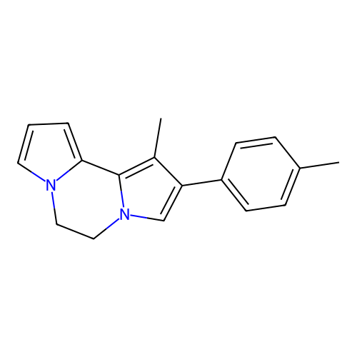 1-Methyl-2-(4-methylphenyl)-5,6-dihydrodipyrrolo[1,2-a:2',1'-c]pyrazine structure