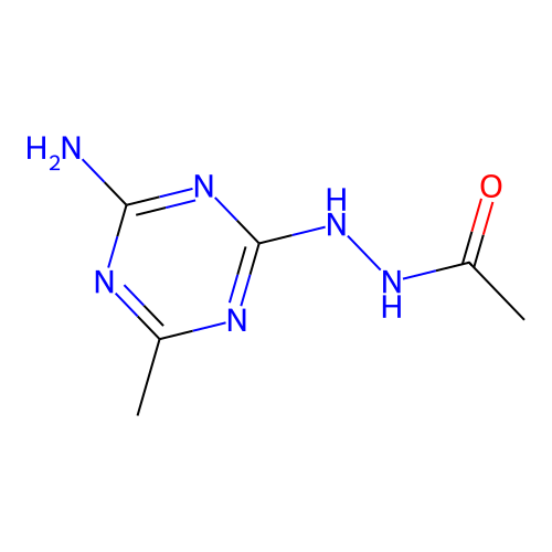 N'-(4-amino-6-methyl-1,3,5-triazin-2-yl)acetohydrazide structure