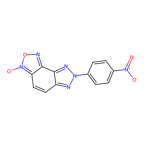 7-(4-Nitrophenyl)-7H-[1,2,3]triazolo[4,5-e][2,1,3]benzoxadiazole 3-oxide structure