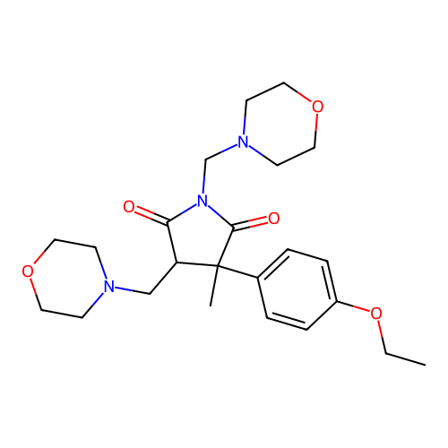 3-(4-Ethoxyphenyl)-3-methyl-1,4-bis(morpholin-4-ylmethyl)pyrrolidine-2,5-dione structure