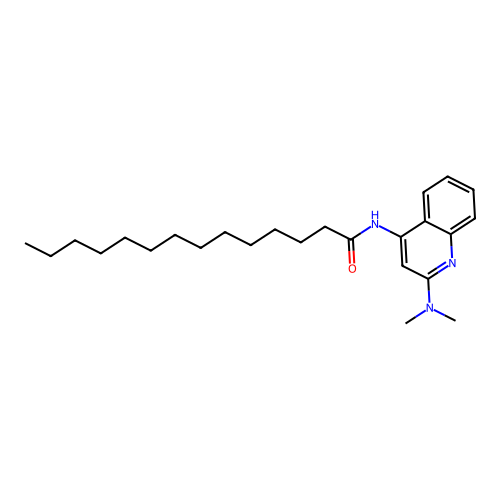 N-[2-(dimethylamino)quinolin-4-yl]tetradecanamide structure