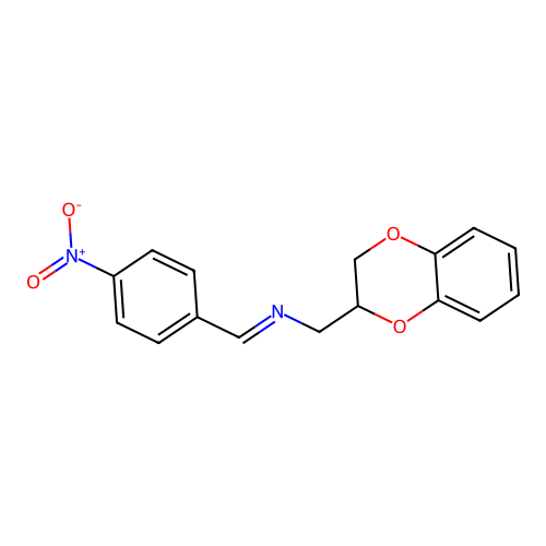 N-(2,3-dihydro-1,4-benzodioxin-3-ylmethyl)-1-(4-nitrophenyl)methanimine structure