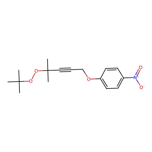 Tert-butyl 2-methyl-5-(4-nitrophenoxy)pent-3-yn-2-yl peroxide structure