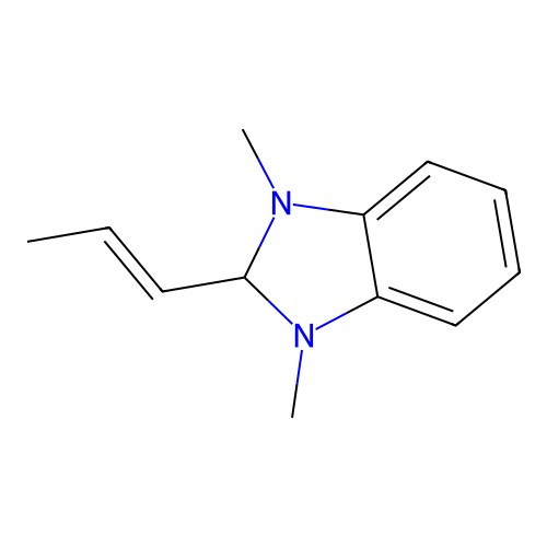 1,3-dimethyl-2-[(1E)-prop-1-en-1-yl]-2,3-dihydro-1H-benzimidazole structure