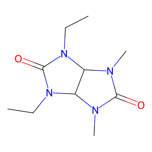1,3-diethyl-4,6-dimethyltetrahydroimidazo[4,5-d]imidazole-2,5(1H,3H)-dione structure