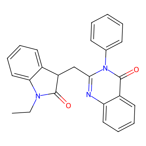 2-(1-Ethyl-2-oxo-2,3-dihydro-1H-indol-3-ylmethyl)-3-phenyl-3H-quinazolin-4-one structure