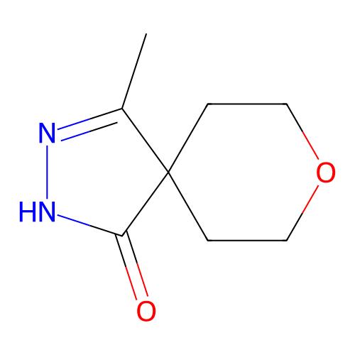 4-Methyl-8-oxa-2,3-diazaspiro[4.5]dec-3-en-1-one structure