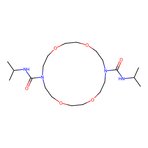 N,N'-di(propan-2-yl)-1,4,10,13-tetraoxa-7,16-diazacyclooctadecane-7,16-dicarboxamide structure