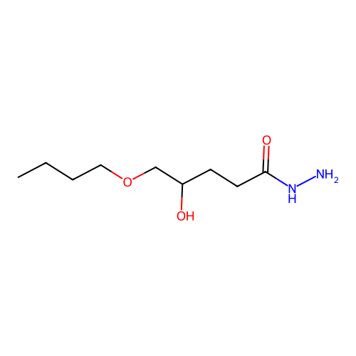 5-Butoxy-4-hydroxypentanehydrazide structure