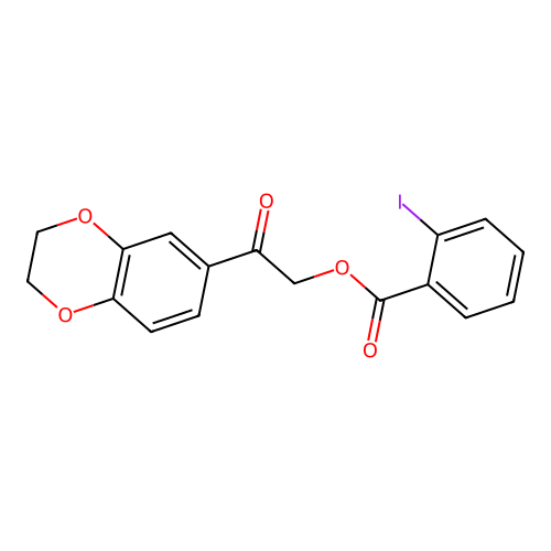 [2-(2,3-Dihydro-1,4-benzodioxin-6-yl)-2-oxoethyl] 2-iodobenzoate structure