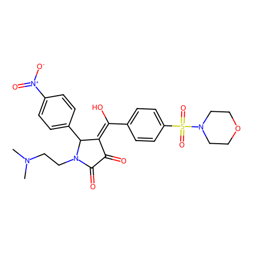 1-(2-(dimethylamino)ethyl)-3-hydroxy-4-(4-(morpholinosulfonyl)benzoyl)-5-(4-nitrophenyl)-1H-pyrrol-2(5H)-one structure