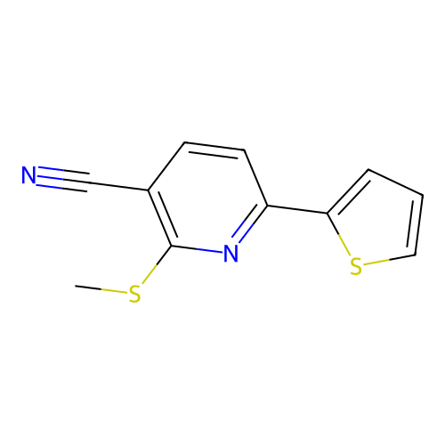 2-(Methylsulfanyl)-6-(thiophen-2-yl)pyridine-3-carbonitrile structure