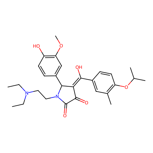 1-(2-(Diethylamino)ethyl)-3-hydroxy-5-(4-hydroxy-3-methoxyphenyl)-4-(4-isopropoxy-3-methylbenzoyl)-1H-pyrrol-2(5H)-one structure