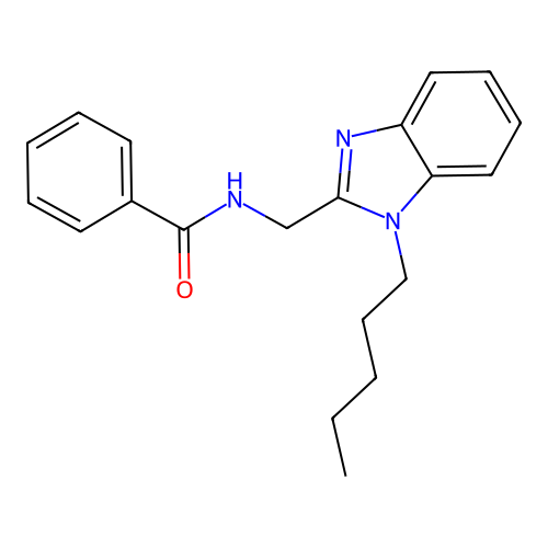 N-[(1-pentylbenzimidazol-2-yl)methyl]benzamide structure