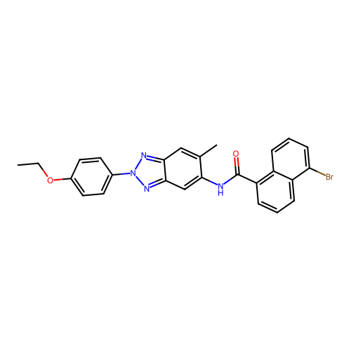 5-bromo-N-[2-(4-ethoxyphenyl)-6-methyl-2H-benzotriazol-5-yl]naphthalene-1-carboxamide structure