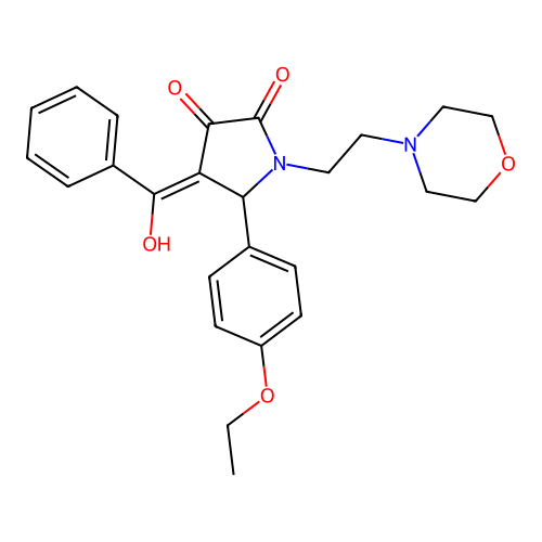 4-benzoyl-5-(4-ethoxyphenyl)-3-hydroxy-1-(2-morpholinoethyl)-1H-pyrrol-2(5H)-one structure
