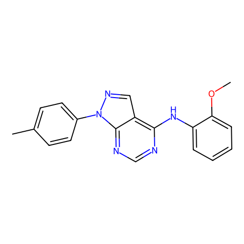 N-(2-methoxyphenyl)-1-(4-methylphenyl)-1H-pyrazolo[3,4-d]pyrimidin-4-amine structure